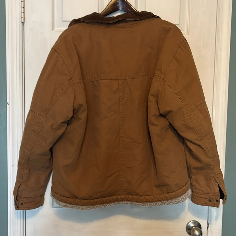Wrangler Men's Tan Sherpa Lined Barn jacket - Picture 7 of 7